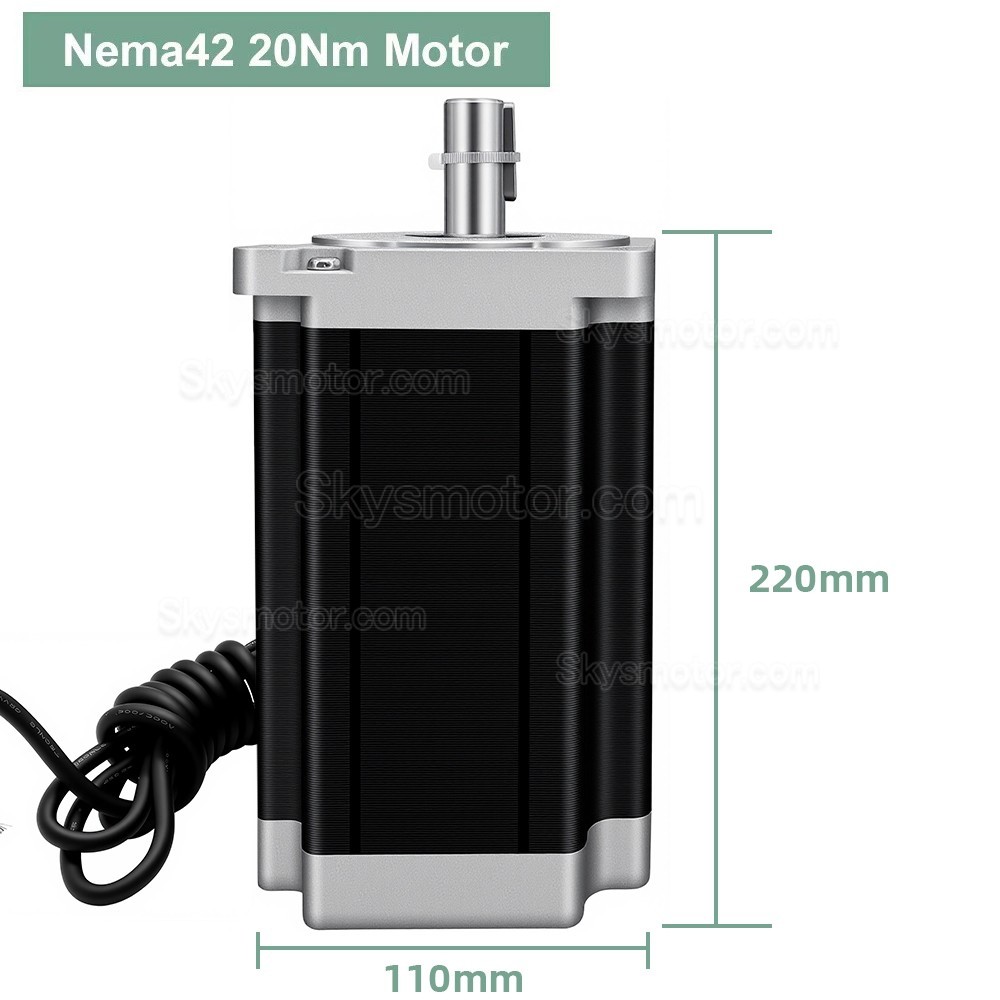 Nema 42 3相ステッピングモーター 110BYG18560A3J19 12/16/20Nm 1.2度 ヘビーデューティーCNCフライス盤用